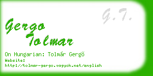 gergo tolmar business card